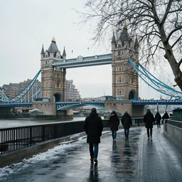 london in winter ， prometheus film style, realistic, cinematic, trending on artstation, 8 k,