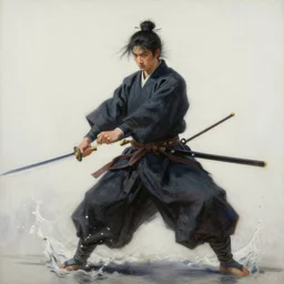 highly detailed beautiful oil painting of samourai, splash, sharp focus, dramatic, dynamic lighting, elegant, harmony, beauty, masterpiece, by riccardo federici, by james jean, by craig mullins, by jeremy mann, by makoto shinkai, by krenz cushart, by greg rutkowski, illustration, ink draw, pen