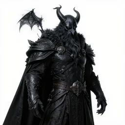 raven warlock, wind magic, exquisite details, black beard, white background, by studio muti