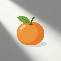 beautiful clementine fruit flat unshaded vector art logo, company logo, simple