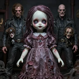 Creepy porcelain Doll Engulfed in madness by Tom Bagshaw, Dariusz Zawadzki, Todd McFarlane, and Erik Johansson