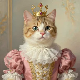 baroque rococo pastel cat prince Greg Hildebrandt Lisa frank portrait