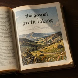 an old book titled { the gospel of profit taking }, very detailed