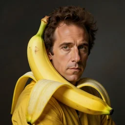 ben stiller as part human and part banana, banana head, banana body, ben stiller face