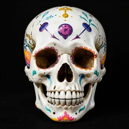 calavera skull colorful portrait by Skottie Young