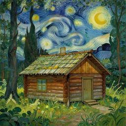 [ a log cabin in the forest ] [ van gogh ] [ ambient ]