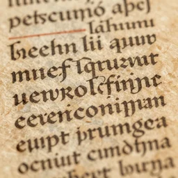 macro photo of ancient pergament with writing, amazing details, beautiful, intricate details, latin writing