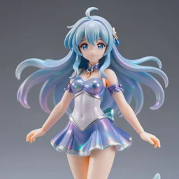 James Jean isolated magical girl vinyl figure, figure photography, smooth sharp focus, holographic undertones, anime stylized, high detail, ethereal lighting - H 640