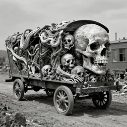 a boxcar made of flesh and bone, War Photography, by H.R. Giger