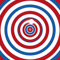 abstract red blue and white concentric circles wallpaper design