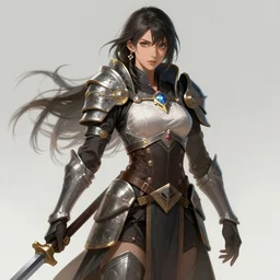 female fantasy warrior in the style of Artgerm, WLOP, Rossdraws, trending on artstation