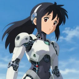 makoto shinkai android mechanical cyborg anime girl