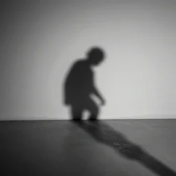 a shadow creature in a liminal space