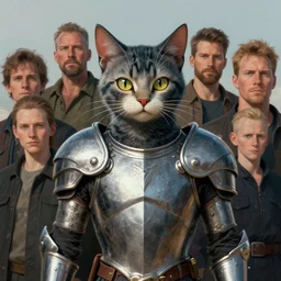 portrait of the lagoon cat biter wearing Deliverence's breastplate by artgerm and Craig Mullins, James Jean, Andrey Ryabovichev, Mark Simonetti and Peter Morbacher 16k