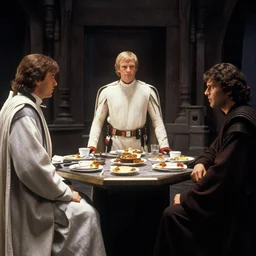 reunion scene from return of the jedi by mark ryden
