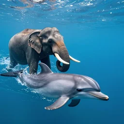 half elephant, half dolphin 🐬🐋