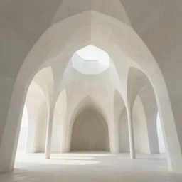 inside small organic pavilion made of large honeycomb cells. tall vaults, thin columns.. architectural photography. coronarender, 4 k, 8 k. volumetric lighting.
