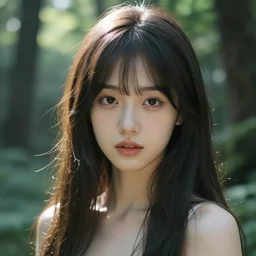 character concept art of a beautiful anime goddess of the forest | | realistic, dramatic backlight, cute - fine - face, pretty face, realistic shaded perfect face, fine details by artgerm, wlop, rossdraws, james jean, andrei riabovitchev, bangkuart, and sakimichan, seoul, south korea, trending on artstation