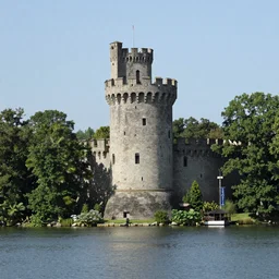 a medieval tower in the middle of a lake in Tennessee