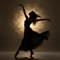 silhouette of a woman dancing