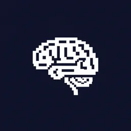 minimalist logo icon for a wandering mind, brain filter pixelated, analogue dream, retro psychology, victo ngai, kilian eng, lois van baarle, behance