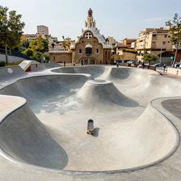An skatepark designed by Gaudí, highly detailed, 8k, HD, architectural