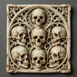 memento mori detailed art nouveau bone carving by arthur rackham, gothic, intricately carved antique bone, skulls, 8 k 3 d, 8 k resolution
