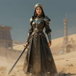 epic kazakh woman warrior, cyberpunk, concept art, trending on artstation, marco mazzoni