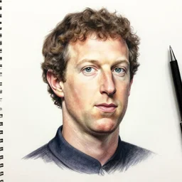 the inner self of mark zuckerberg, psychedelic, lsd, epic beautifully detailed pen, ink and copic markers drawing by milo manara