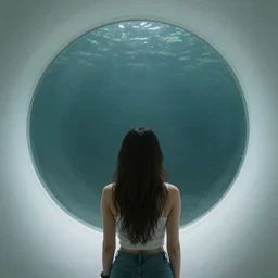 the most beautiful person in the world looking into the abyss
