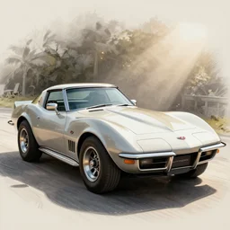 detailed sketch, C2 Corvette