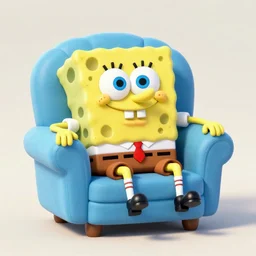 spongebob in the shape of a comfy chair