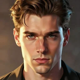 mans face comic book style