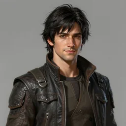 portrait of a man by greg rutkowski, ben solo, messy black hair, tall and slender, star wars expanded universe, he is about 3 0 years old, wearing a flying jacket, friendly and trustworthy, highly detailed portrait, digital painting, artstation, concept art, smooth, sharp foccus ilustration, artstation hq