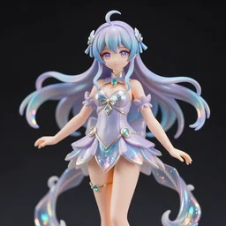 james jean isolated magical girl vinyl figure, figure photography, glitter accents on figure, holographic undertones, anime stylized, high detail, ethereal lighting, rim light, expert light effects on figure, sharp focus, glowing accents, editorial awarded design