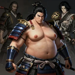 plump character portrait of tetsubo wielding rubenesque woman shugoki wearing samurai o - yoroi, mortal shell, scorn game, nioh, by geiger and beksinski, grim dark, rembrandt, ukiyo - e, cg society, tone mapping, global illumination,