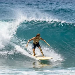a skeleton surfer catching a giant wave in the style of howard finster