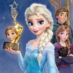 beguiling epic stunning beautiful insanely detailed matte painting of closed up elsa from frozen fantasy, soft cinematic lighting, award, disney concept art, watercolor illustration, designed by heironymous bosch, by cyril rolando and asher durand and natalie shau, whimsical, intricate