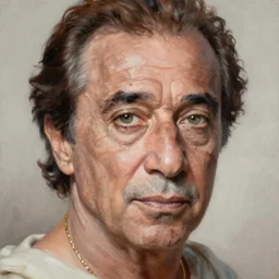 hyper realistic candid portrait mixed media painting of beautiful Danny Devito as a greek goddess, hyper detailed, realistic eyes, cinematic lighting, masterpiece
