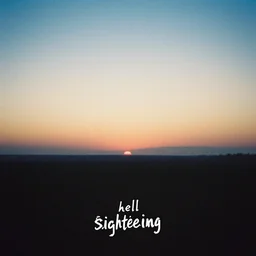 boards of canada hell sightseeing album cover, film, soft lighting gradient. no text, no watermarks.