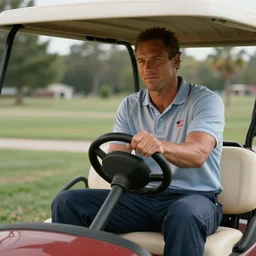 dennis rodman driving a golf cart, movie still, from the new gone in 6 0 seconds movie, 8 k, hd, cinematic lighting