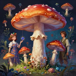 psychedelic mushroom, highly detailed, digital painting, artstation, sharp focus, illustration, art by tan zi and ayanamikodon and alphonse mucha and wlop