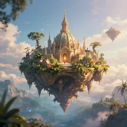 fantasy island floating in the air, incredibly magical, artstation, cinematic concept art, octane render, cgsociety, 8 k 4 k hd