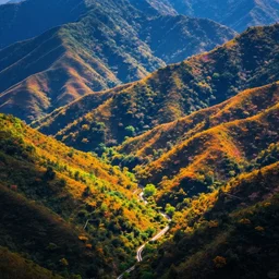 a beauty lanscape in another world, vibrant colors, saturated, high contrast, high - key lighting, beautiful composition, pro photography by