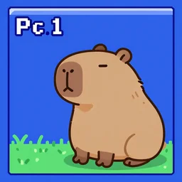 capybara in the style of a ps 1 game