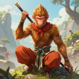 tang mo, vastayan,Vanara , apeling, goku, humanoid monkey fantasy race ,wukong, monkey king, featured on artstation