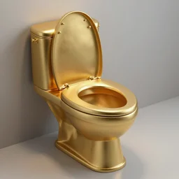golden toilet, detailed, realistic, award winning, trending in cgsociety artstation deviant art,