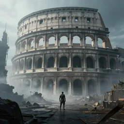 a cyberpunk roman empire, spqr, cyberwave, realistic, fog, cyberpunk, sharpfocus, octane render