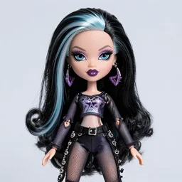 detailed lady gaga as a monster high doll, studio lighting, centered margin, hyperrealistic