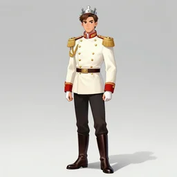 handsome Ian Bohen as a dignified general king. Thin silver crown, leather boots. Character design by charlie bowater, ross tran, artgerm, and makoto shinkai, detailed, inked, western comic book art, 2021 award winning painting
